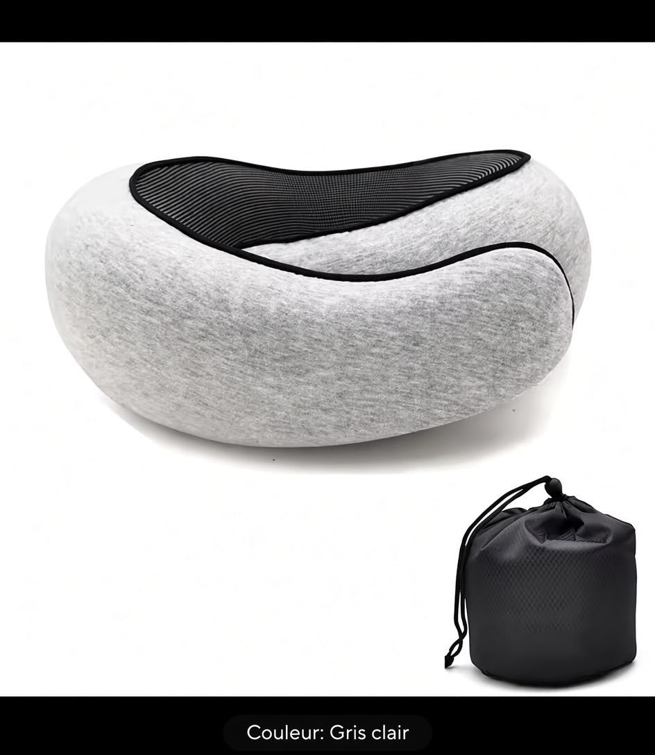 Coussin Cervical NUQUA™ – Oreiller de Voyage Ergonomique en Mousse à Mémoire de Forme