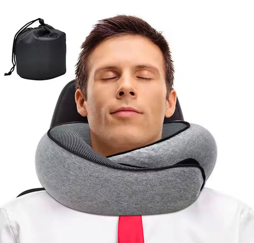 Coussin Cervical NUQUA™ – Oreiller de Voyage Ergonomique en Mousse à Mémoire de Forme
