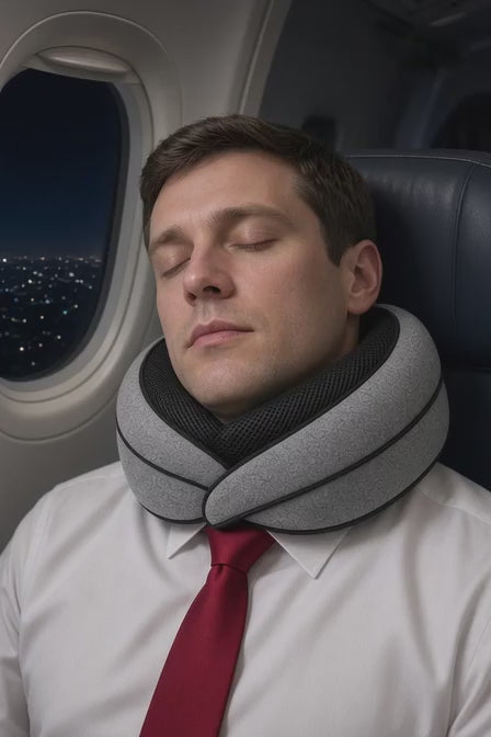 Coussin Cervical NUQUA™ – Oreiller de Voyage Ergonomique en Mousse à Mémoire de Forme